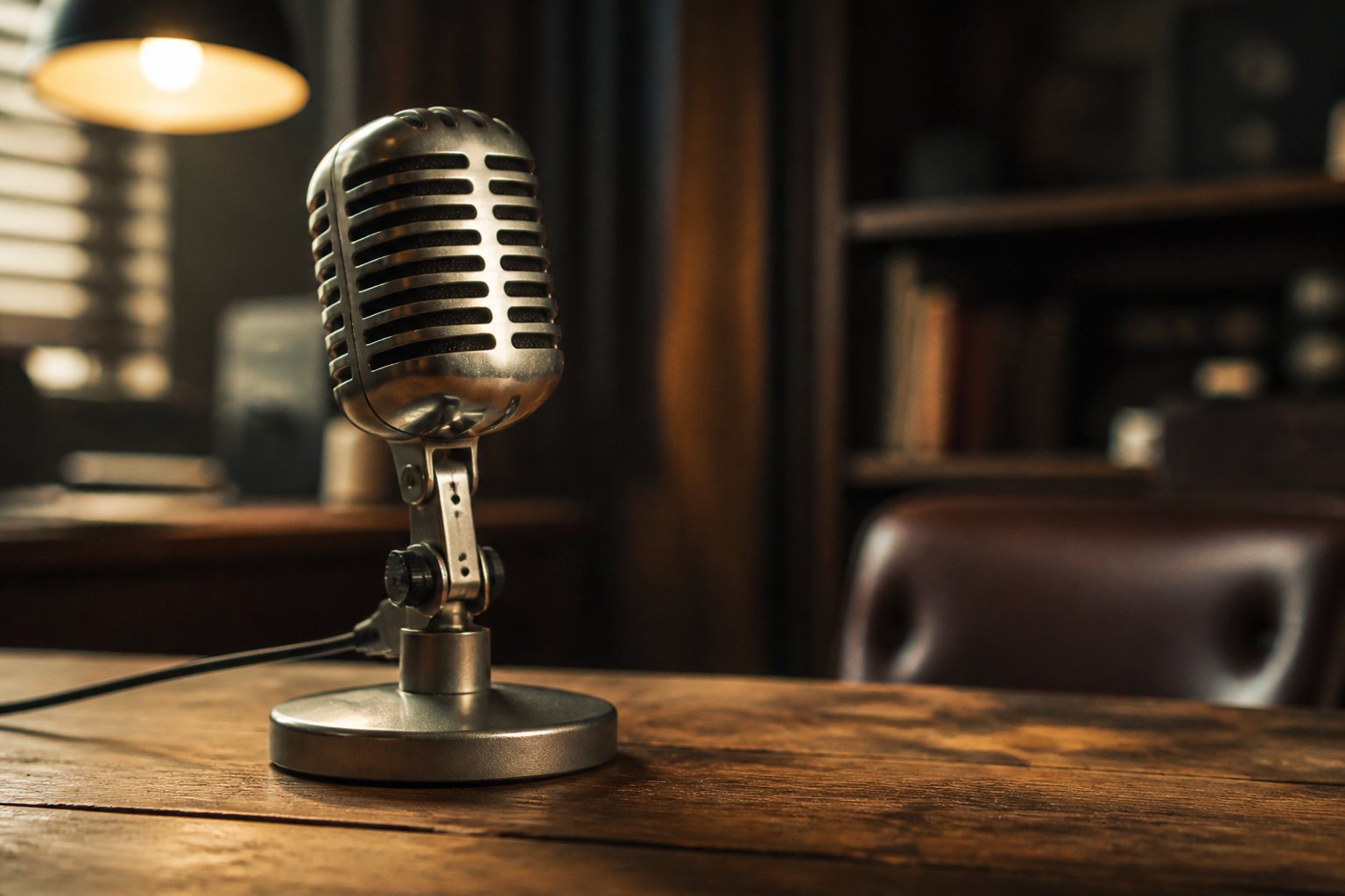 Clonage de voix IA : microphone de studio servant à enregistrer un corpus vocal