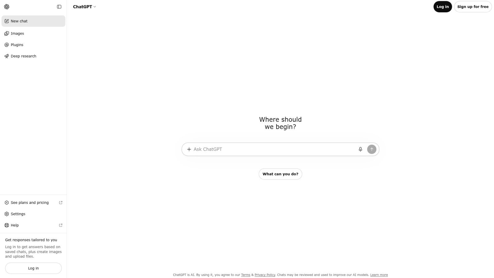 Google Gemini vs ChatGPT : le duel des géants de l'IA 2 Page d'accueil de ChatGPT, l'interface conversationnelle d'OpenAI face à Gemini