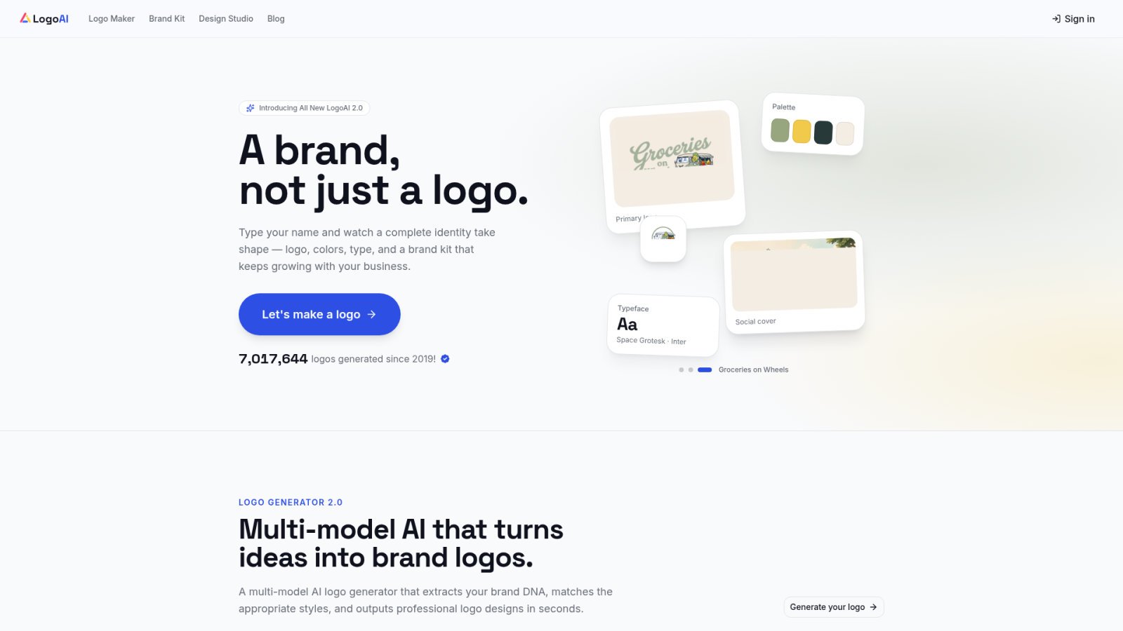 LogoAI : la diversité des supports et prévisualisations