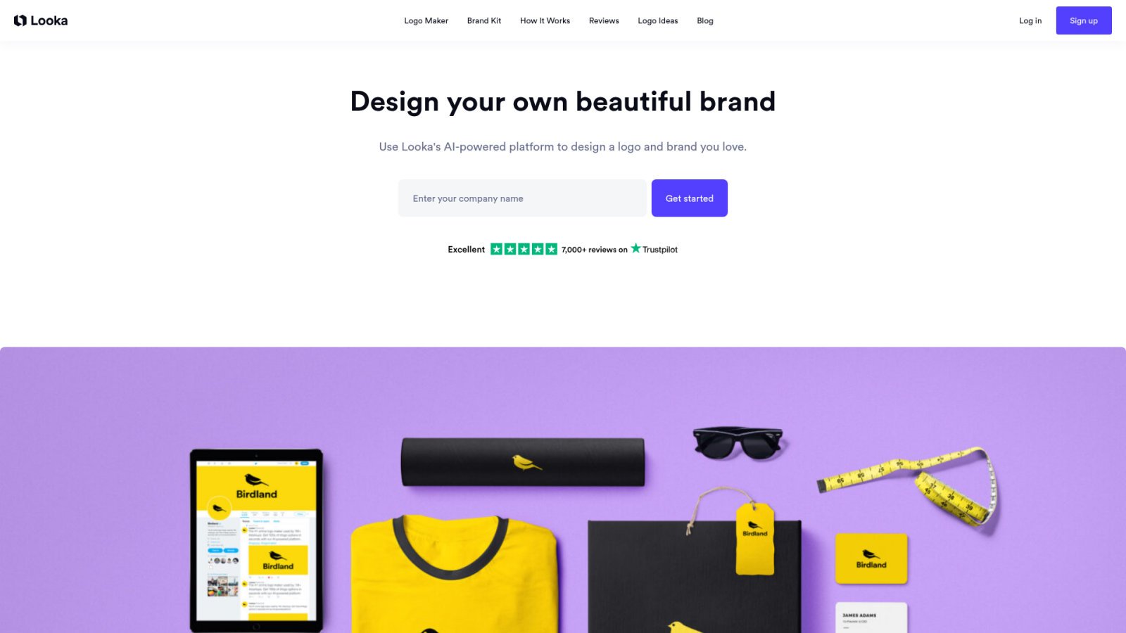 Looka : la création d'une identité visuelle complète et premium