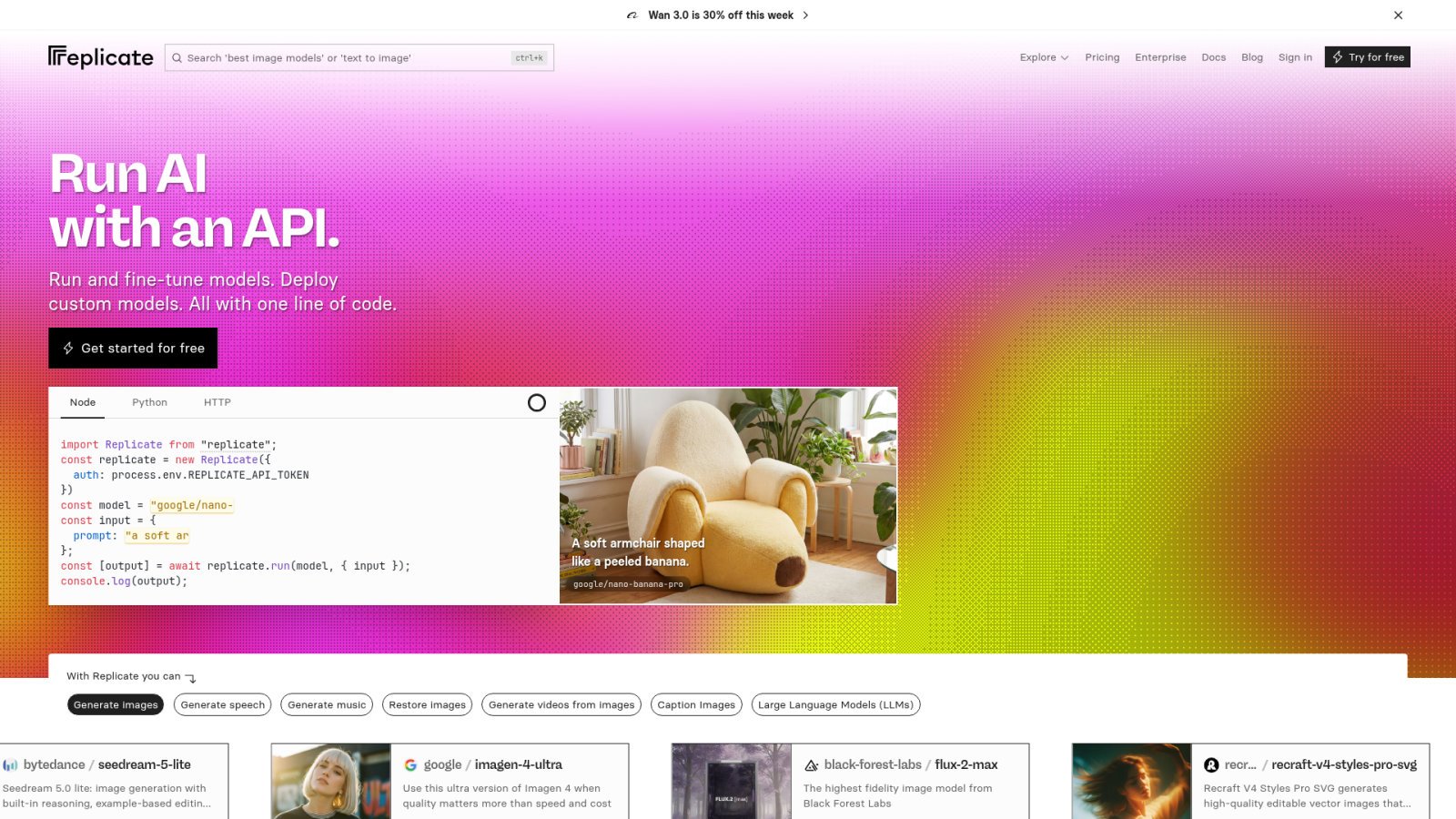 Flux AI avis : le nouveau modèle d'image qui défie Midjourney 3 Replicate : Flux AI au paiement à l'usage via API