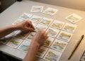 Une artiste trie une vingtaine de ses aquarelles de villages côtiers pour constituer le jeu d’images de son LoRA